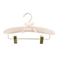 Ivory 30cm Satin Padded Hanger With Adjustable Gilt Clips