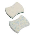 Pack of 2 Ecoforce Recycled Super Absorbent Sponge Scourers for the Kitchen: 1 x Heavy Duty & 1 x Non-Scratch