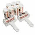 2 x White Trident Sticky Roller Brushes plus 7 Refills with 45m long roll of sticky paper with adhesive surface which can be torn off & thrown away once used. Designed for removing lint, dust & animal hair from clothes & upholstery