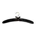 1 Luxury Black Satin Padded Lingerie Hanger with Gilt Hook