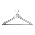 Silver Deluxe Suit Hanger with Non-Slip Trouser Bar