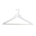 White Deluxe Suit Hanger with Non-Slip Trouser Bar