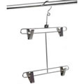 Metal Lingerie Double Bar Hanger with 4 Extra Strong Adjustable Clips