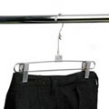 Metal Trouser/Skirt Hanger with 2 Adjustable Strong Clips & Swivel hook. 31cm wide & 18cm high