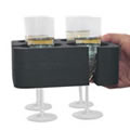 Black Champagne & Wine Glass Muggi Holder Designed & made in England
