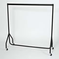 1 All Black 4ft Junior Height Garment Rail