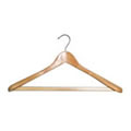 Shaped Wooden Suit Hanger with Non-slip Bar
