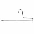 1 Deluxe Metallic Silver Non-Slip Trouser Hanger with Chrome Hook
