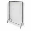 Clear PVC Rail Cover for a 5' Wide Zipped Garment Rail with Extended Height
