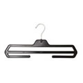Recycled Black Polypropylene Trouser Hanger with a chrome swivel hook 36cm