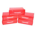 5 Red Stackable Ladies Shoe Boxes