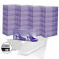 25 x Caraselle Lilac Ladies Shoe Boxes + 12 Clear Adhesive PVC Pockets + 25 sheets of Acid Free Tissue Paper