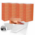 25 x Caraselle Translucent Tangerine Ladies Shoe Boxes + 12 Clear Adhesive PVC Pockets + 25 sheets of Acid Free Tissue Paper