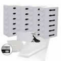 25 x Caraselle White Ladies Shoe Boxes + 12 Clear Adhesive PVC Pockets + 25 sheets of Acid Free Tissue Paper