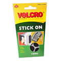 Pack of Black VELCRO® Brand Stick On Coins. 16mm diameter x 16 sets (60228)