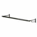 The New & Unique Caraselle Heavy Duty Wall Mounted 4ft long Garment Rail with 2 Brackets Finished in Iridescent Bronze with 1 1/4" dia pole