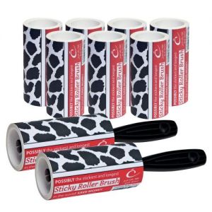 2x Caraselle Cowhide Rollers & 7x Refills 67.5m of very sticky paper
