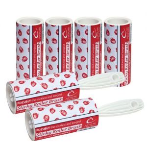 2x Caraselle Strawberry Rollers & 4x Refills 45m of very sticky paper