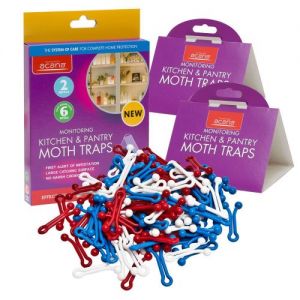 Kitchen Moth Attack Pack- 2 Pantry Moth Traps + 25 Bread Bag Clips 4cm