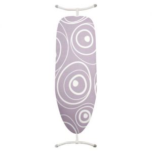 2x Cotton Ironing Board Covers with Thick Foamback and Drawstrings. Lavender Ripple Design in Extra Large Size for Boards Measuring 135x49cm- Designed and Made in The UK
