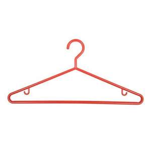 One Pack of 3 Red Plastic Hangers 43cm