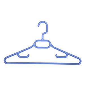 Caraselle 3x Childrens Blue Plastic Coat Hangers with Swivel Hook