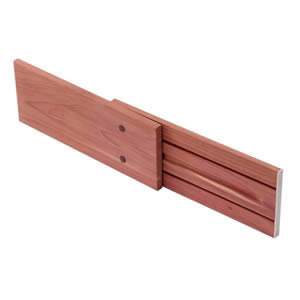2x Woodlore Spring-Loaded Cedar Drawer Divider expands 31-46cm 10 x 2cm