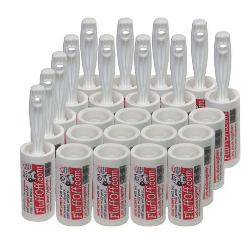 The Caraselle pack of 12 x FluffOff Sticky Roller Brushes & 12 x Roller Refills