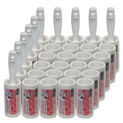 The Caraselle pack of 10 FluffOff Sticky Roller Brushes & 20 x Roller Refills