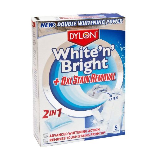 Dylon White'N'Bright + 5 Oxi Stain Remover Sachets from Caraselle