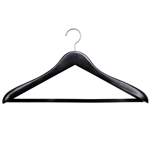Black Suit Hanger with Velvet Bar