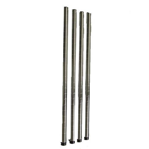 2 Packs of four Chrome Uprights for Wardrobe Storage Units