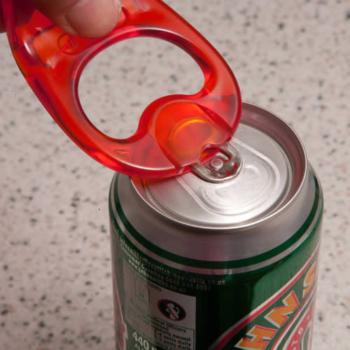 Can Ring Pull in Red Can Opener Made in the UK Caraselle