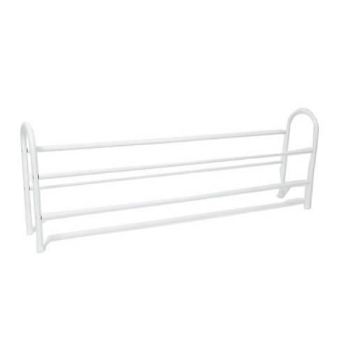 Extendable Shoe Rack | Finished in white enamel & easy to assemble.