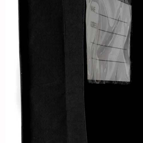Black Zipped Suit Cover with Gusset and Rear Pocket