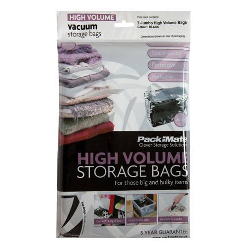 Pack Mate 2 Jumbo Volume Black Vacuum Storage Bags Caraselle