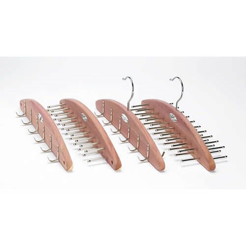 Cedar Hanging Tie Organizer - Mainetti