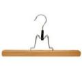 10x Caraselle Wooden Trouser Clamp Hangers with Non-Slip Felt Lining 30cms Wide