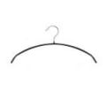 Caraselle Non-Slip Black 30cm Hanger with Chrome Hook for Knitwear