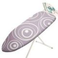 2x Cotton Ironing Board Covers with Thick Foamback and Drawstrings. Lavender Ripple Design in Extra Large Size for Boards Measuring 135x49cm- Designed and Made in The UK