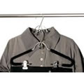Chrome Suit/Jacket Hanger Non-Slip Black Foam Clips 41.5 cms wide