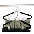 Chrome Suit/Jacket Hanger Non-Slip Black Foam Clips 41.5 cms wide