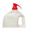 Red Topster Milk Top Pourer from Caraselle - For PLASTIC Milk Bottles only